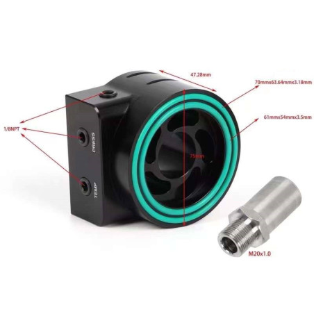 Маслопроставка/адаптер Battle Bee для датчиков температуры и давления масла (Scion/BRZ/GT86)