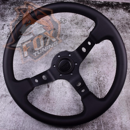 Спортивне кермо Momo Black з вильотом 90 mm (шікрінний замінник)