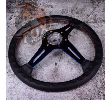Спортивный руль Nardi с вылетом 70 mm (перфорированная кожа) gold/neochrom