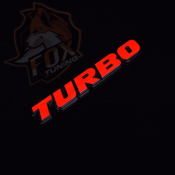 Алюминиевая эмблема/шильдик Turbo Red