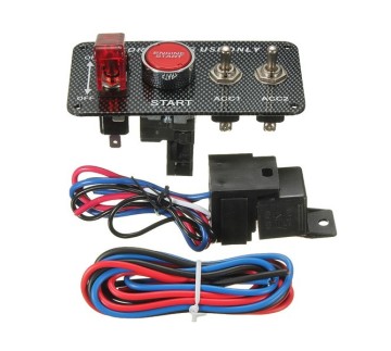 Панель запалювання з кнопкою запуску двигуна та 3х тумблерами