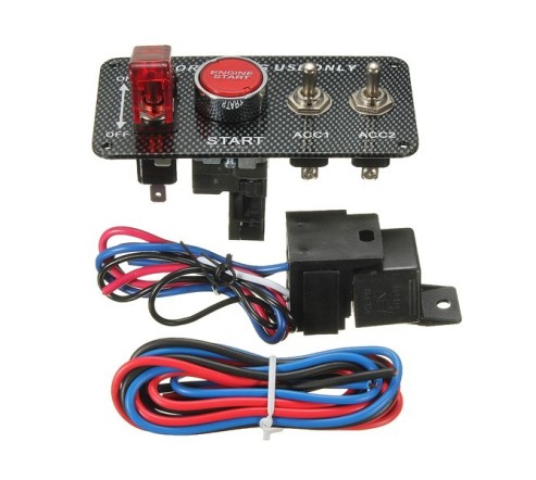 Панель зажигания с кнопкой запуска двигателя и 3х тумблерами