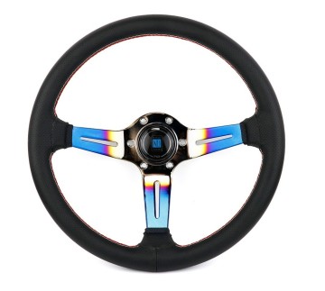 Спортивне кермо Nardi 70mm (перфорована шкіра) neochrom