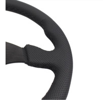 Спортивне кермо Mugen без виносу (шкіряний замінник/перфорація)