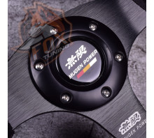 Спортивный руль из перфорированной/кожи Mugen без вылета