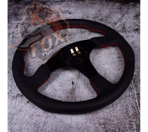Спортивный руль из перфорированной/кожи Mugen без вылета