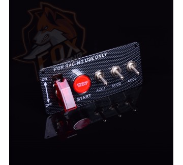 Панель зажигания с кнопкой запуска двигателя и 4х тумблерами