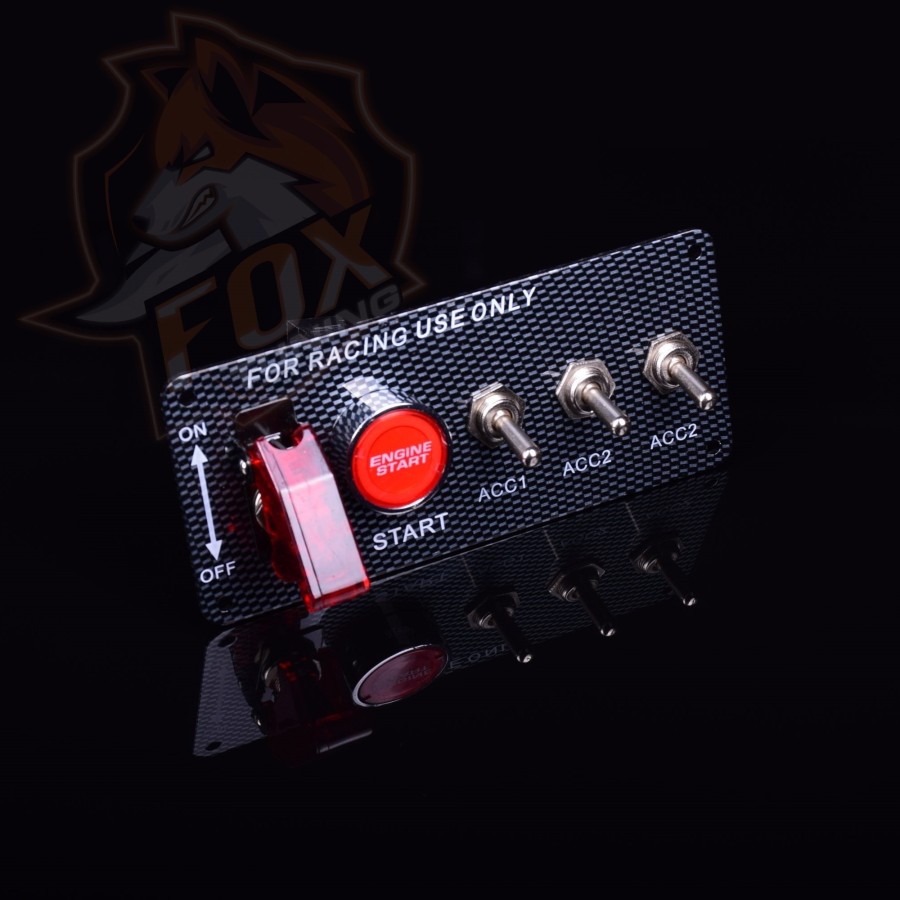 Панель запалювання з кнопкою запуску двигуна та 4х тумблерами