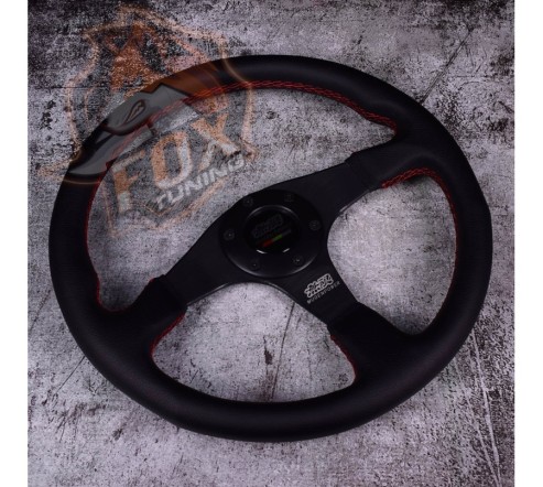 Спортивне кермо Mugen без вильоту (шкіра)