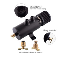 Алюминиевый маслоуловитель картерных газов с фильтром и фитингами AN10 FT