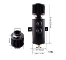 Алюминиевый маслоуловитель картерных газов с фильтром и фитингами AN10 FT