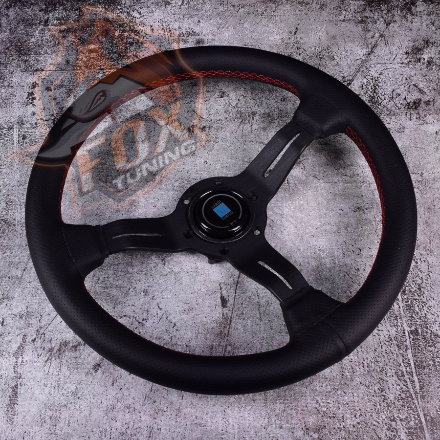 Спортивне кермо Nardi з вильотом 55 mm (перфорована шкіра)