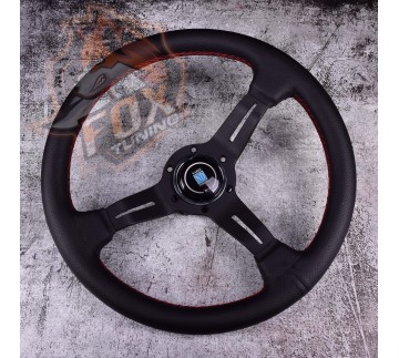 Спортивне кермо Nardi з вильотом 55 mm (перфорована шкіра)