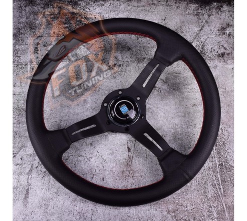 Спортивне кермо Nardi з вильотом 55 mm (перфорована шкіра)