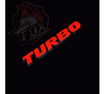 Алюминиевая эмблема/шильдик Turbo Red