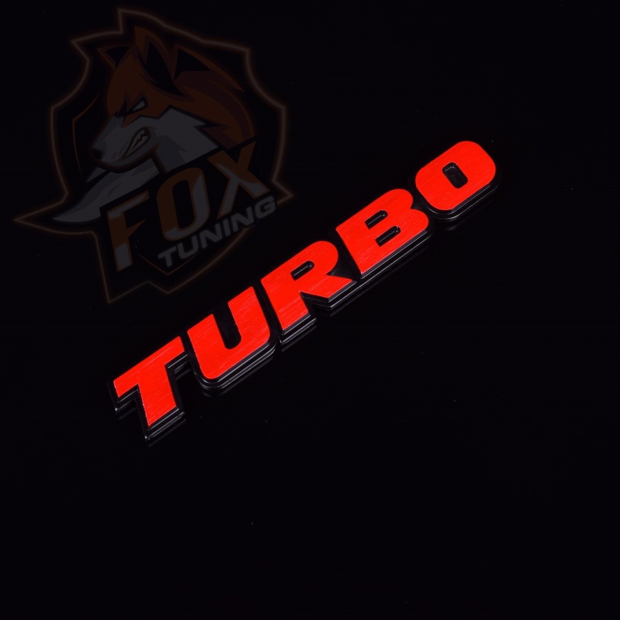Алюминиевая эмблема/шильдик Turbo Red