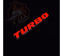 Алюминиевая эмблема/шильдик Turbo Red