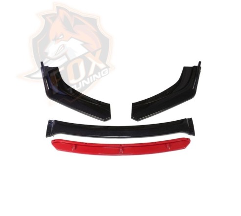 Універсальний пластиковий спліттер/губа FT (Type A) Black/Red