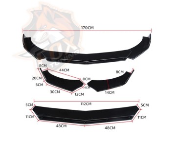 Универсальный пластиковый сплиттер/губа FT (Type B) Black