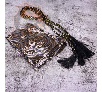 Чехол на КПП с завязкой в Japanese Style (Gray Sea)