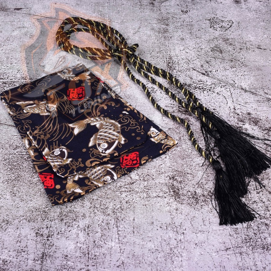 Чохол на КПП із зав'язкою в Japanese Style (Black Fish)