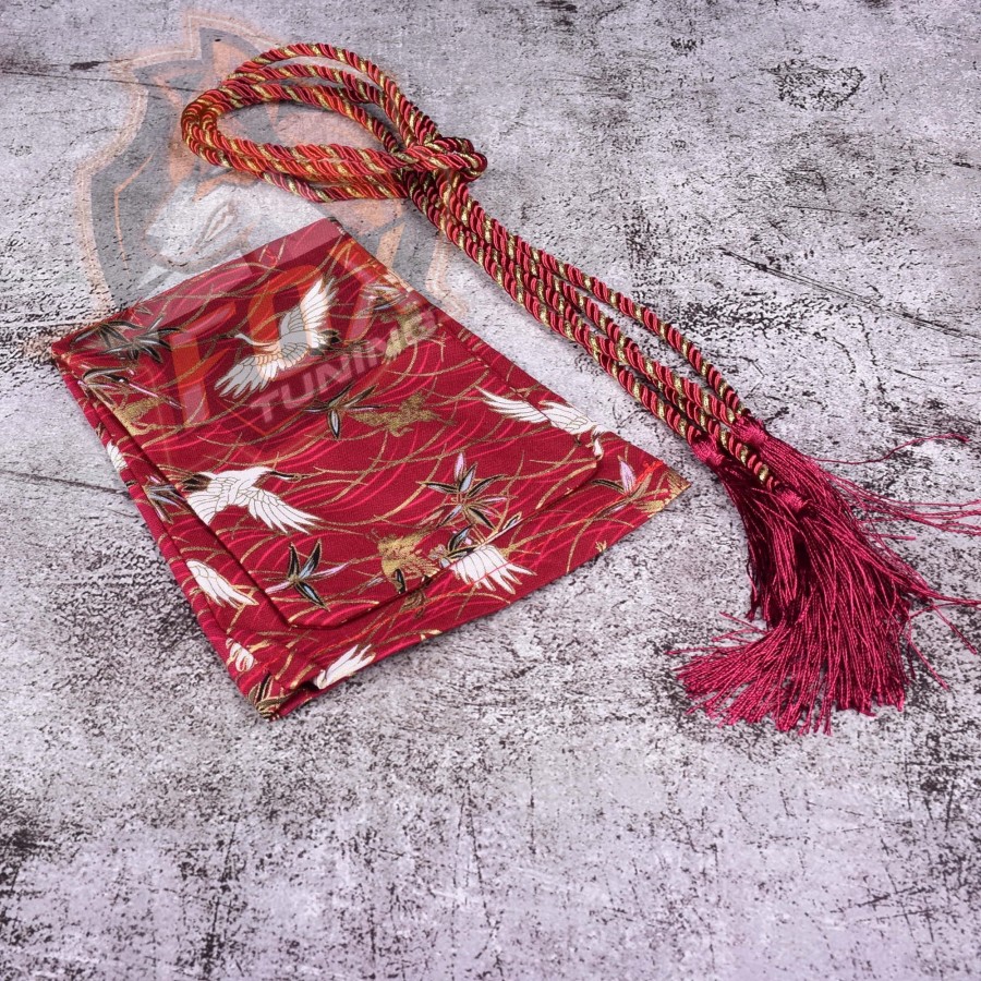 Чохол на КПП із зав'язкою в Japanese Style (Red Bird)