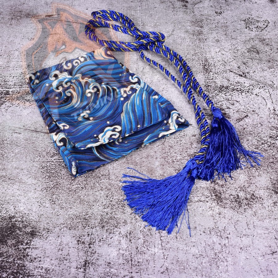 Чехол на КПП с завязкой в Japanese Style (Blue Sea)