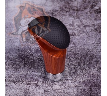 Універсальна ручка кпп  FT шкіра перфорована/дерево