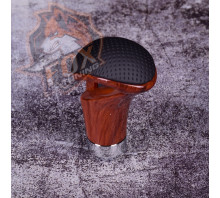 Універсальна ручка кпп  FT шкіра перфорована/дерево