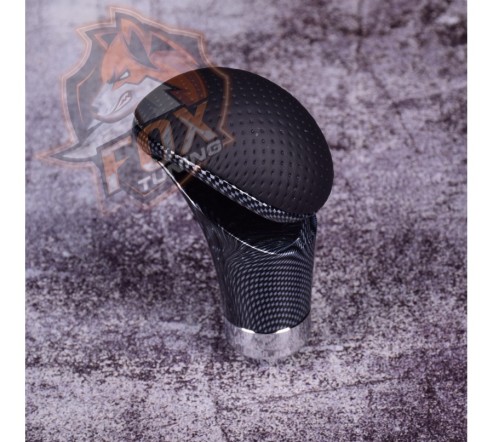 Універсальна ручка кпп  FT шкіра перфорована/карбон