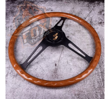 Універсальне кермо FT з вильотом 55 mm Black (дерево)