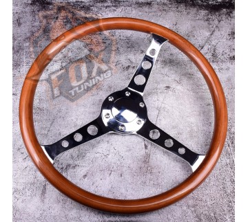 Універсальне кермо FT з вильотом 55 mm Silver (дерево)